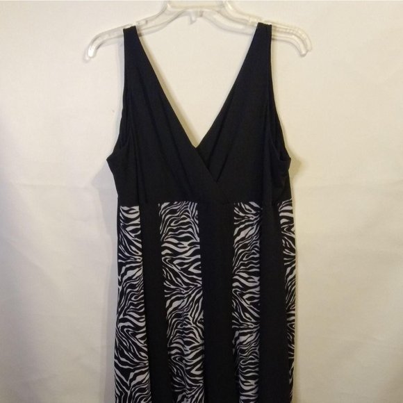 Glamour & Co. Dresses & Skirts - Maxi Dress Black White Zebra 16W NWT